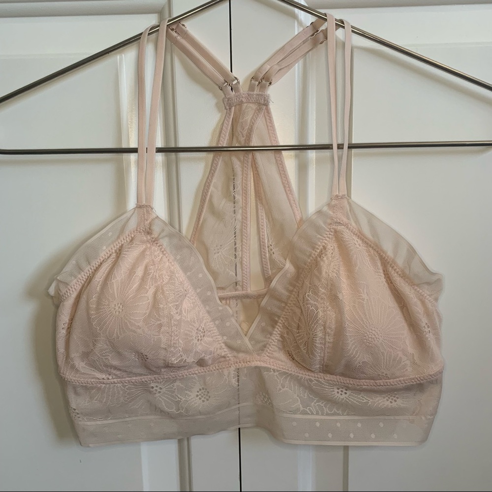 Aerie Like New Blush Bralette Lightly Lined